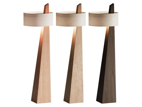 わびさびスタイルのフロアランプ 3Dモデル