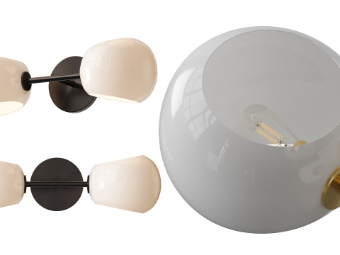 Xaviero Glass Vanity Light 3D Model