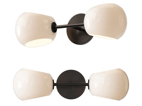 Lampada da toeletta in vetro Xaviero Modello 3D