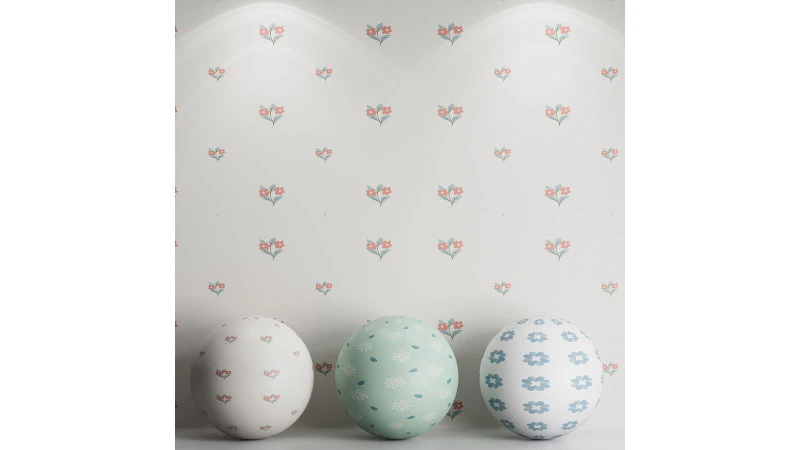 kertas dinding 70 Model 3D .c4d .max .obj .3ds .fbx .stl .blend 