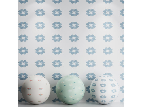 Carta da parati 70 Modello 3D