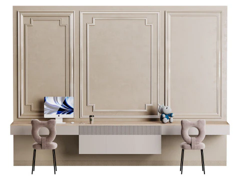 Рабочее место для детей 12 3D Модель