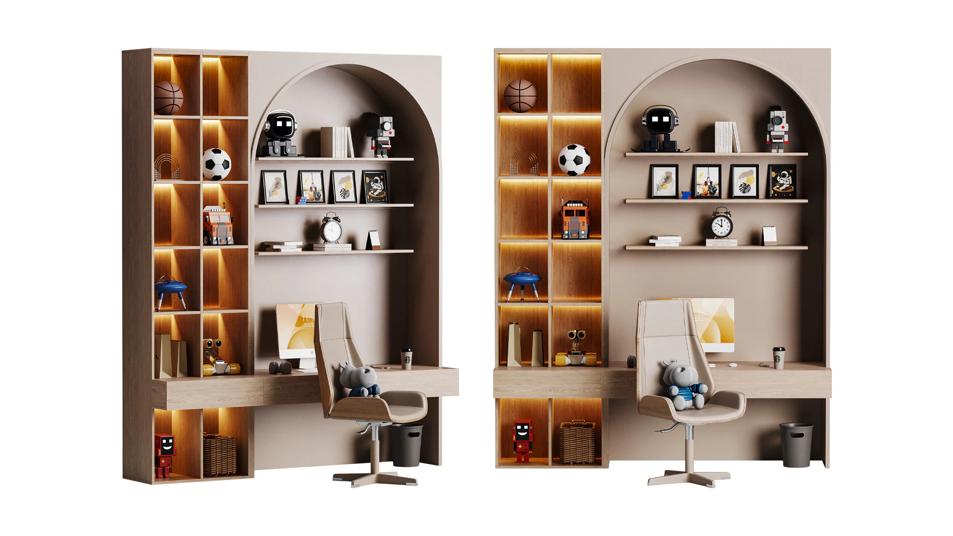 Workplace for Children 13 3D Model .c4d .max .obj .3ds .fbx .stl .blend 