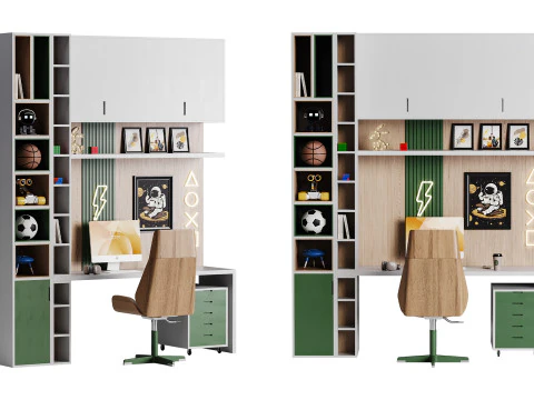 Робоче місце для дітей 21 3D Модель