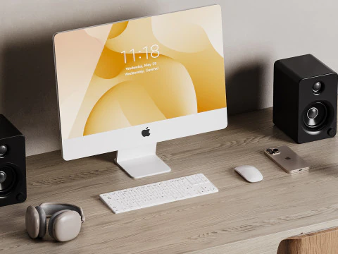 Рабочее место для детей 22 3D Модель