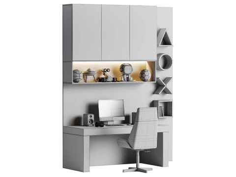 Рабочее место для детей 22 3D Модель