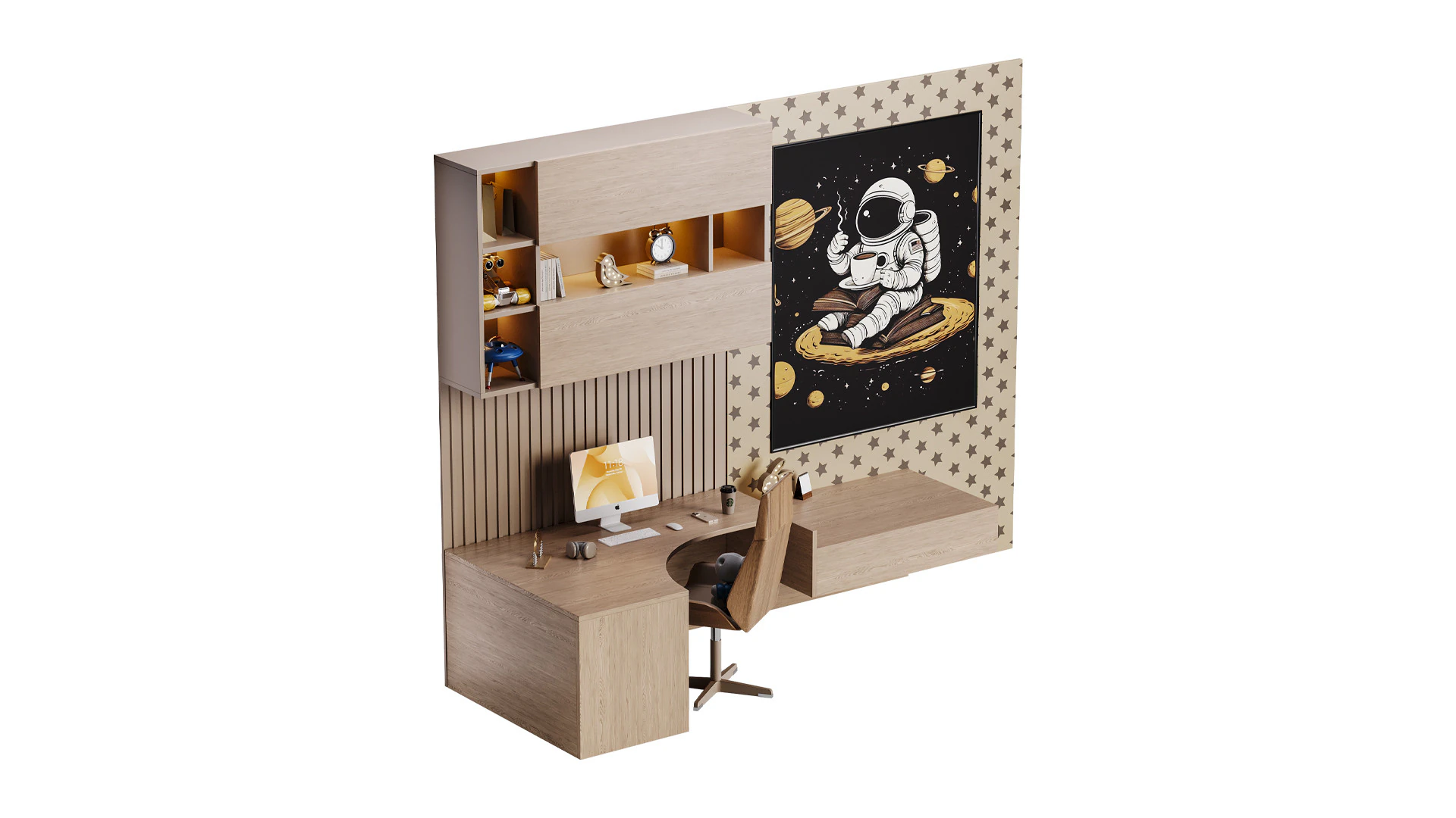 Workplace for Children 27 3D Model .c4d .max .obj .3ds .fbx .stl .blend 