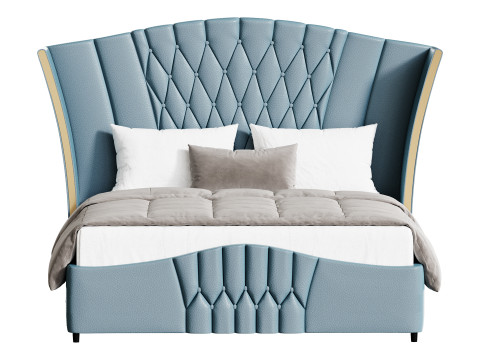 Tempat Tidur Berlapis Camerone Modern Aahed Model 3D