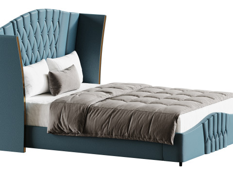 Tempat Tidur Berlapis Camerone Modern Aahed Model 3D