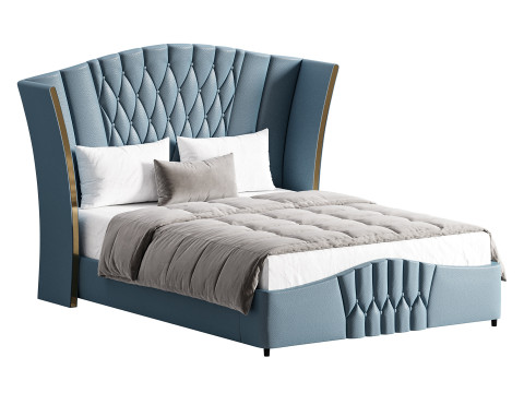 Tempat Tidur Berlapis Camerone Modern Aahed Model 3D