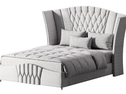 Tempat Tidur Berlapis Camerone Modern Aahed Model 3D