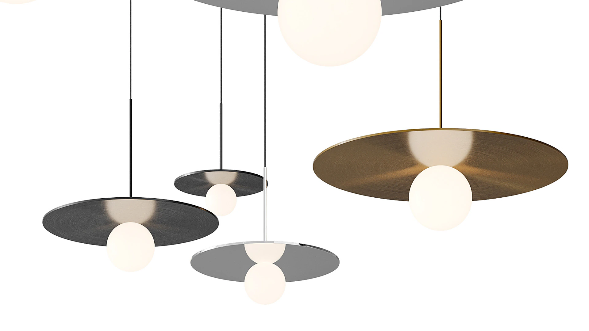 Lampada a sospensione Bola Disc Modello 3D .c4d .max .obj .3ds .fbx .stl .blend 