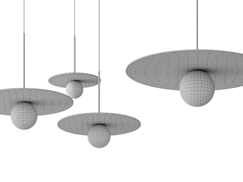 Lampada a sospensione Bola Disc Modello 3D