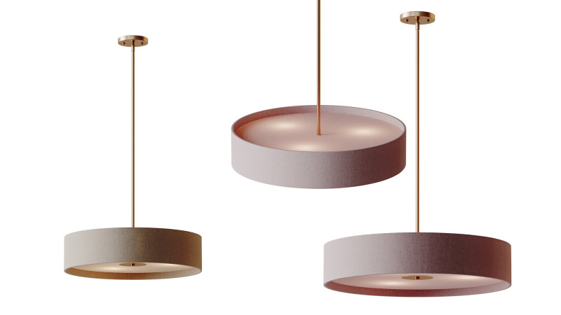 Lámpara colgante de tambor convertible Modelo 3D .c4d .max .obj .3ds .fbx .stl .blend