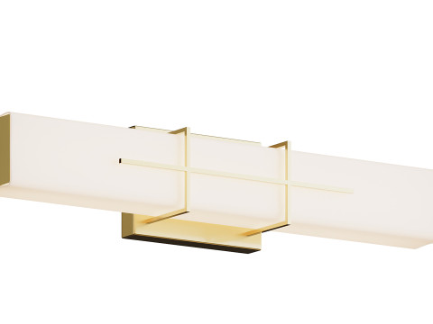 Aplique de ba&ntilde;o Cydney Vanity Light y Malika Opal Glass Modelo 3D