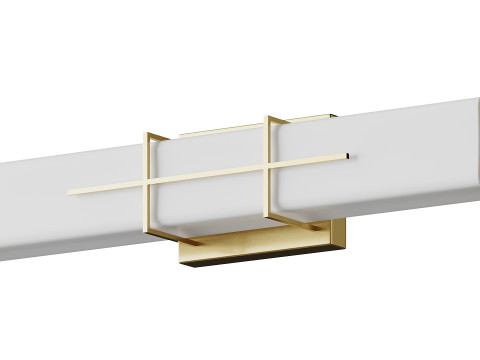 Cydney Vanity Light e arandela de vidro opala Malika Modelo 3D