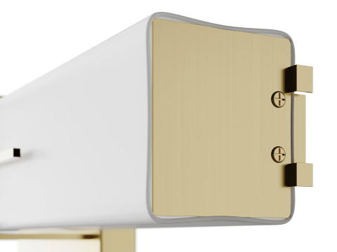 Cydney Vanity Light e arandela de vidro opala Malika Modelo 3D