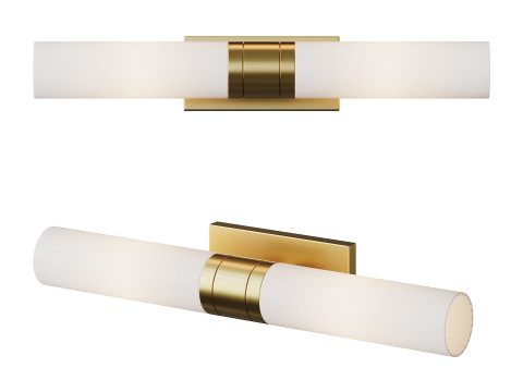 Cydney Vanity Light e arandela de vidro opala Malika Modelo 3D