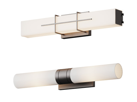 Cydney Vanity Light e arandela de vidro opala Malika Modelo 3D