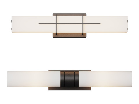 Cydney Vanity Light e arandela de vidro opala Malika Modelo 3D