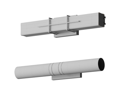 Cydney Vanity Light e arandela de vidro opala Malika Modelo 3D