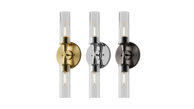 Applique in vetro a doppio proiettile Modello 3D .c4d .max .obj .3ds .fbx .stl .blend 