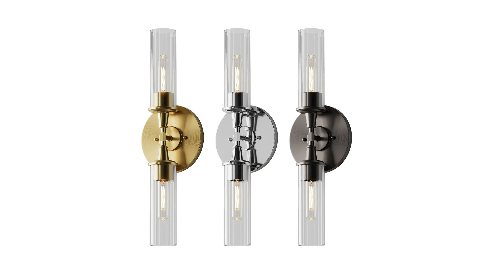 Doppelkugel-Glasleuchte 3D Modell .c4d .max .obj .3ds .fbx .stl .blend 