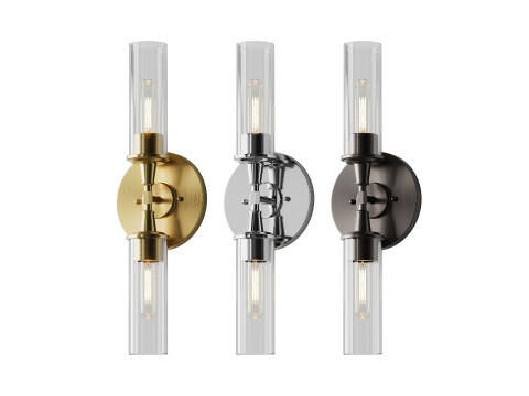 Aplique de vidrio de doble bala Modelo 3D