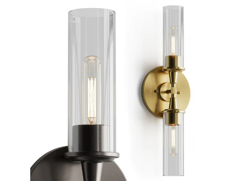 Doppelkugel-Glasleuchte 3D Modell