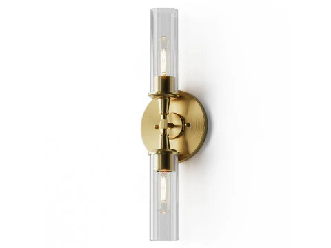 Doppelkugel-Glasleuchte 3D Modell