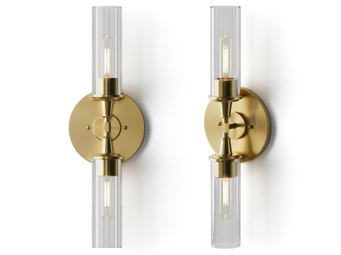 Applique in vetro a doppio proiettile Modello 3D