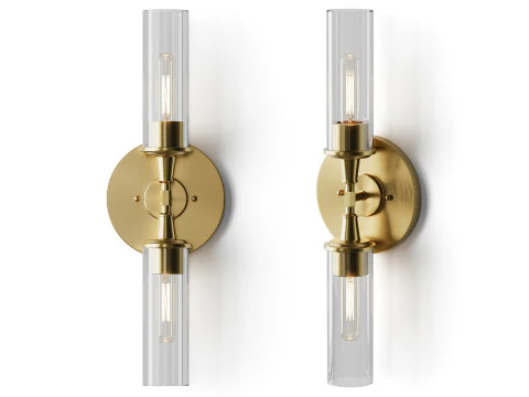 Doppelkugel-Glasleuchte 3D Modell