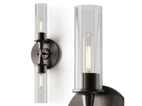 Applique in vetro a doppio proiettile Modello 3D