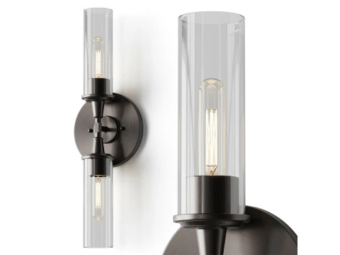 Doppelkugel-Glasleuchte 3D Modell