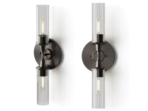 Doppelkugel-Glasleuchte 3D Modell