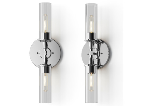 Applique in vetro a doppio proiettile Modello 3D