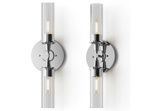 Doppelkugel-Glasleuchte 3D Modell