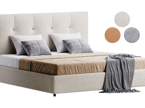 Lit d'Arganier Modèle 3D