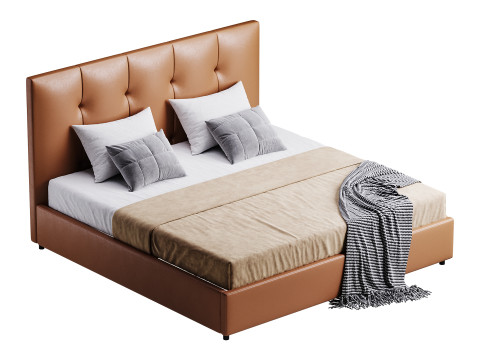 Lit d'Arganier Modèle 3D