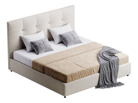 Lit d'Arganier Modèle 3D