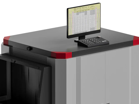 Rilevatore a 7 colori per scanner per bagagli a raggi X 3D HP-SE5335S Modello 3D