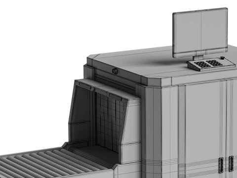 Rilevatore a 7 colori per scanner per bagagli a raggi X 3D HP-SE5335S Modello 3D