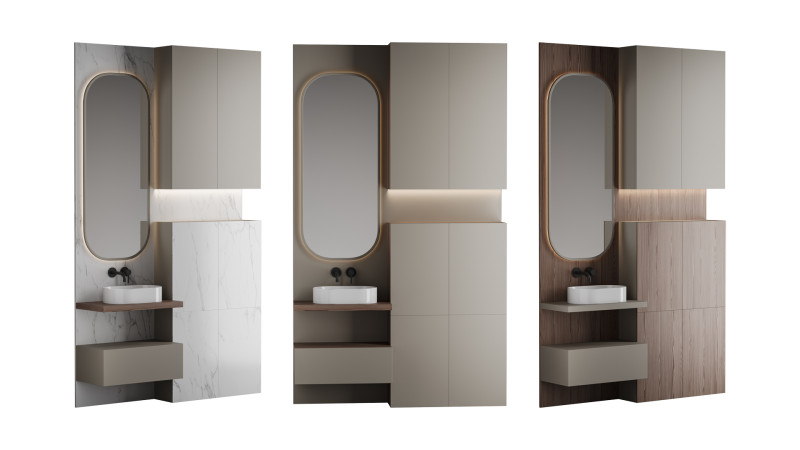 Ensemble de salle de bain 02 Modèle 3D .c4d .max .obj .3ds .fbx .stl .blend