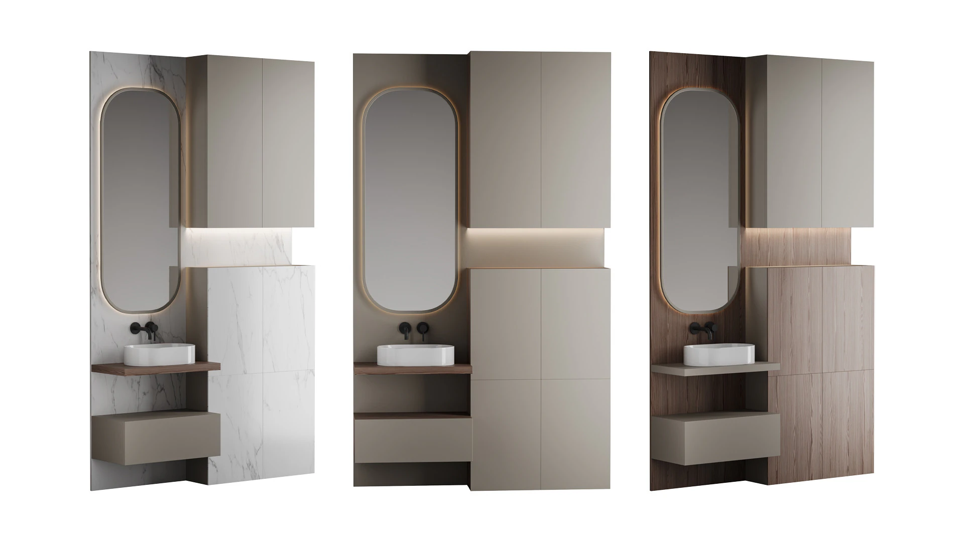 Bathroom set 02 3D Model .c4d .max .obj .3ds .fbx .stl .blend 