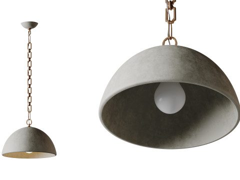 Elliot Geniş Kubbe Sarkıt Işık 3D Model