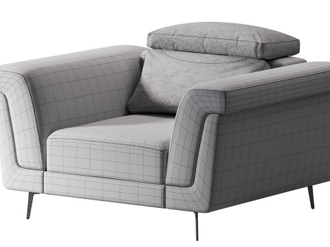 Kursi Berlengan Laurence Model 3D