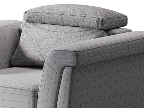 Kursi Berlengan Laurence Model 3D