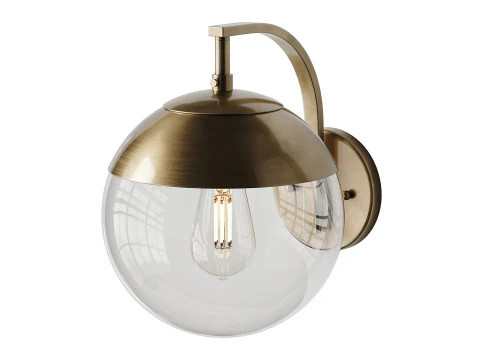 Прозорий глобус бра середини століття 3D Модель