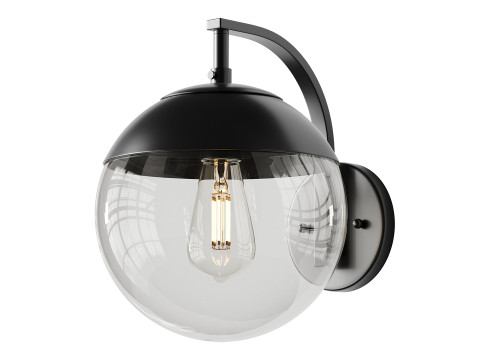 Przezroczysty kinkiet w kształcie kuli z połowy wieku Model 3D