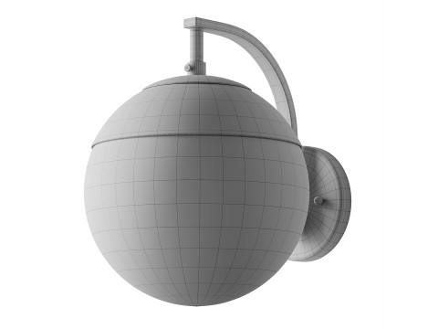 Przezroczysty kinkiet w kształcie kuli z połowy wieku Model 3D